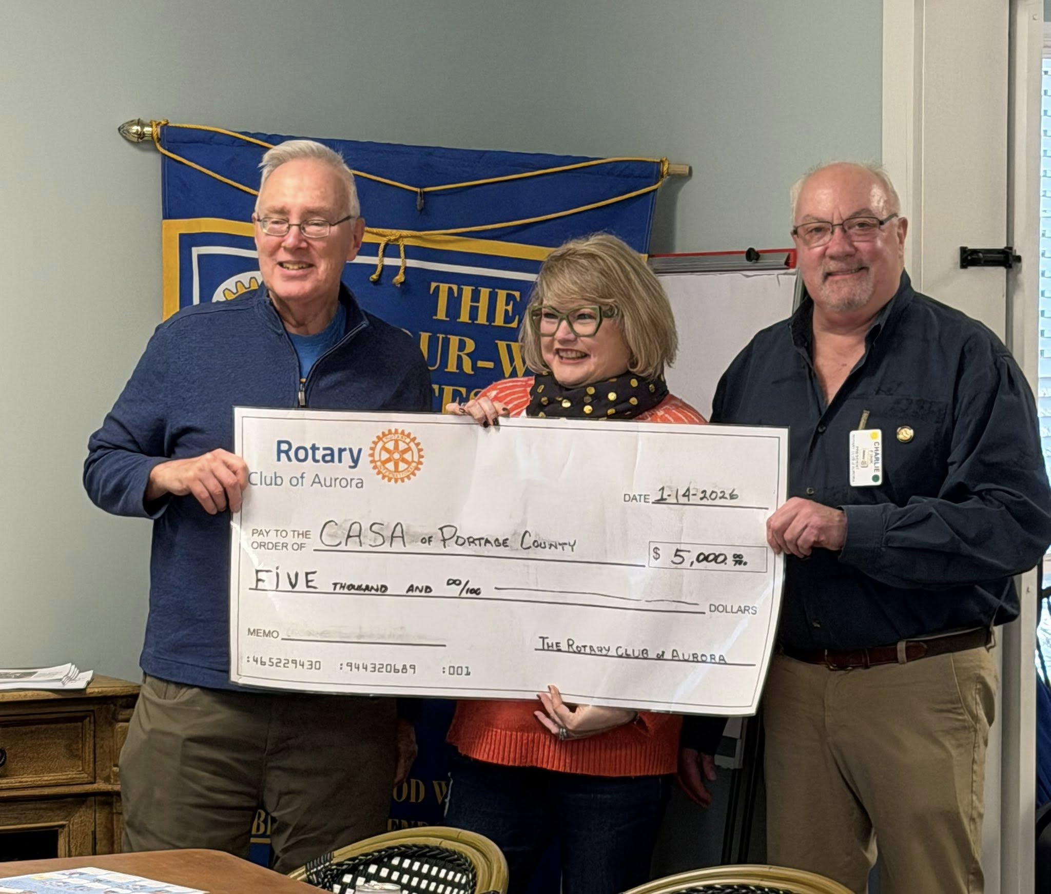 Rotary Meeting: CASA Visit, $5,000 Grant, Community Support